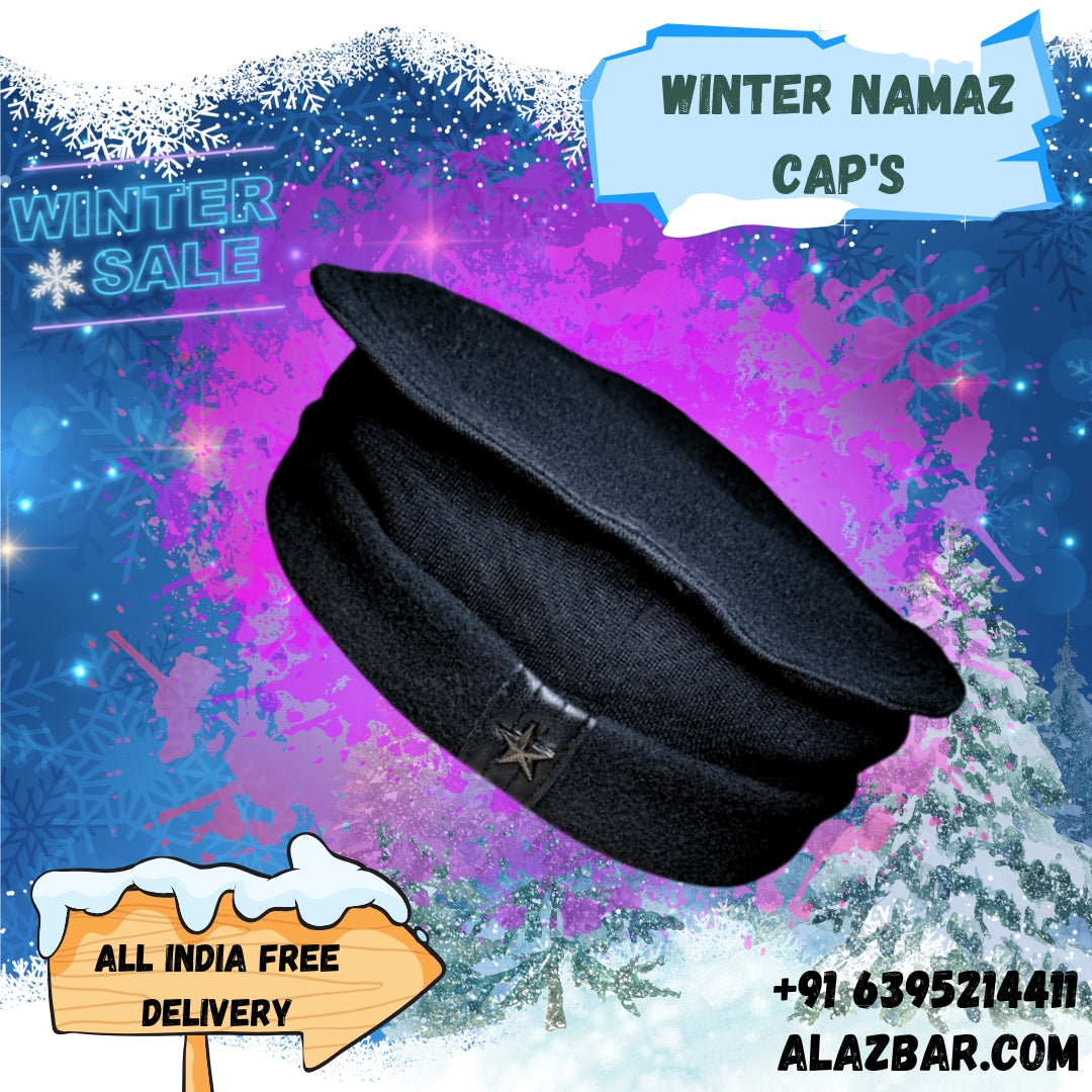 AL-SHITAH WINTER WOOLEN NAMAZ CAPS FOR EVERYONE :  BY AL-AZBAR